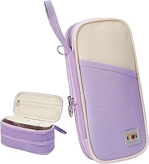 Large Capacity Aesthetic Pencil Cases for Adults, Expandable Cute Pencil Pouch Special Pencil Case Stationery Organizer Pencil Bag Makeup Bags with Handle