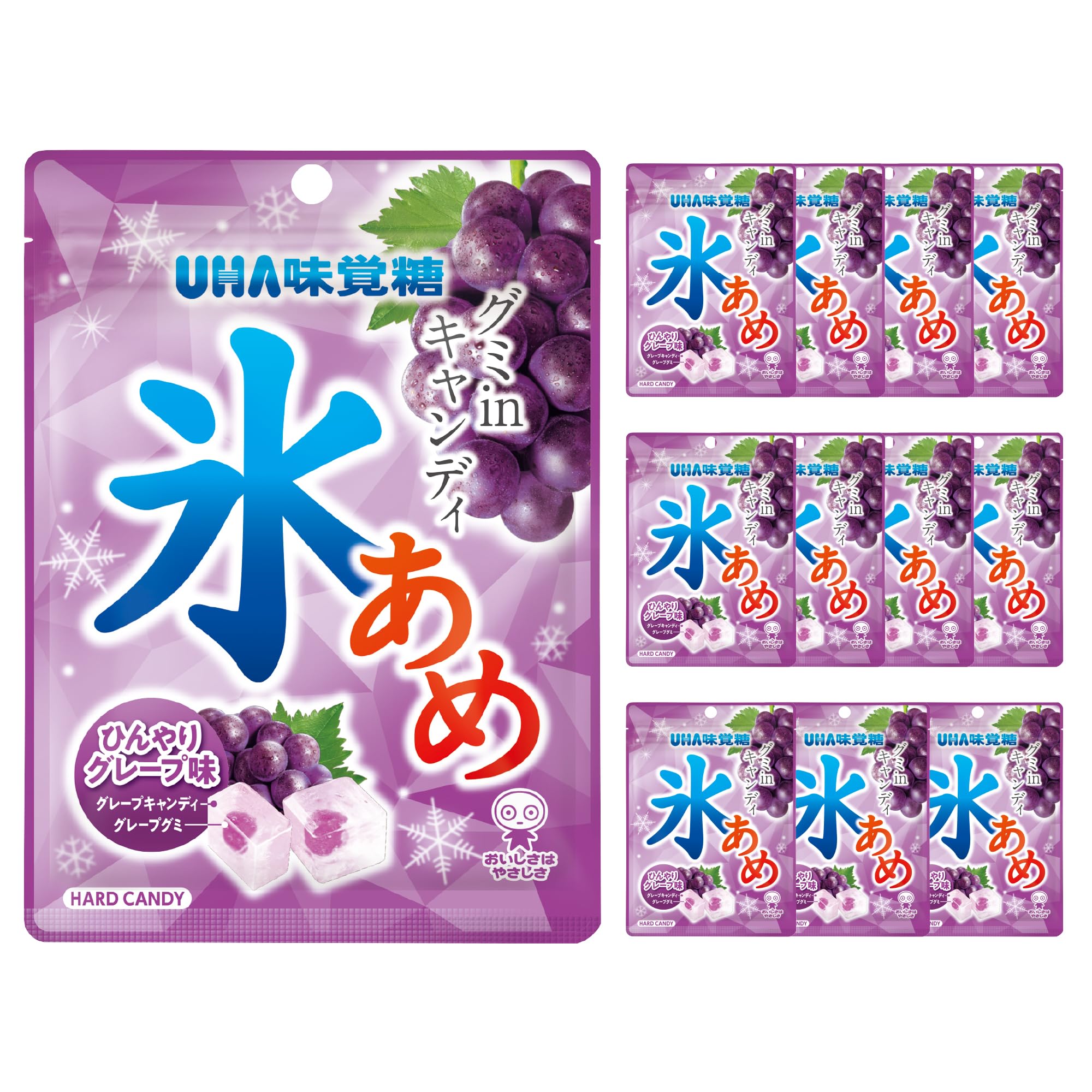 Amazon.co.jp: 【公式】まとめ買い UHA味覚糖 氷あめ グレープ 12袋