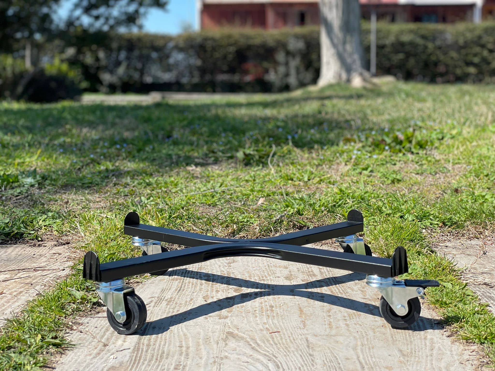 Tecnokit: Carrello portapiante, Varie Dimensioni, con Ruote industriali Ø 5 cm, Struttura in Acciaio, Adatto per Interni ed Esterni, Giardinaggio. (Ø cm 50, Nero)