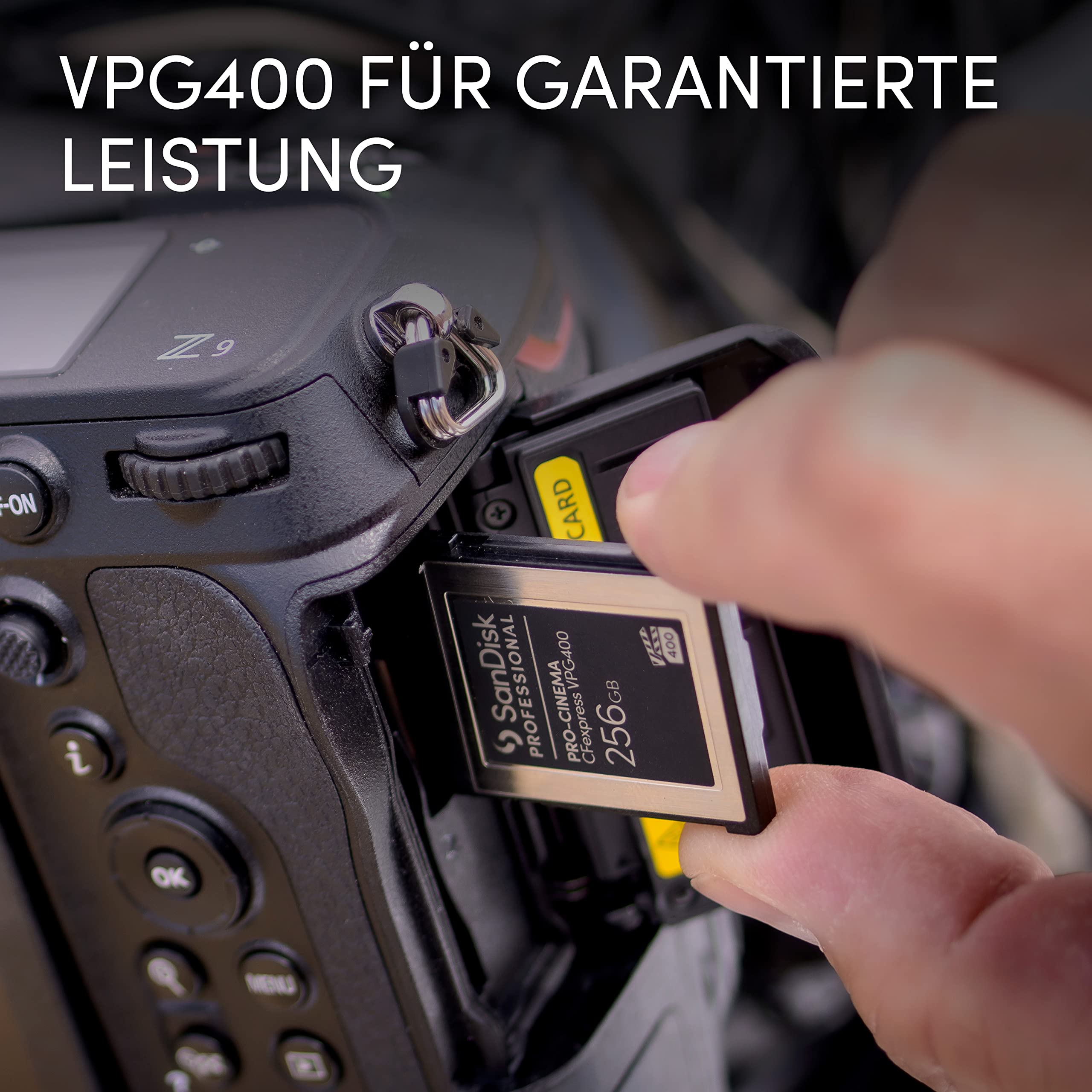 SanDisk® PROFESSIONAL PRO-CINEMA CFexpress™ VPG400 Type-B- Speicherkarte 256 GB (RescuePRO Deluxe, Kompatibel mit PRO-READER, eingeschränkte Langzeitgarantie)