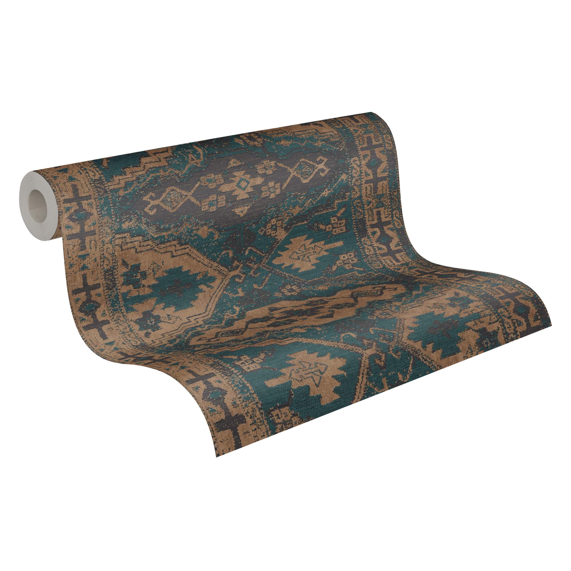Livingwalls Oriental Wallpaper Metropolitan Stories 2 A.S. Création Non-Woven 10.05 m x 0.53 m Blue Green Black Made in Germany 378682 37868-2