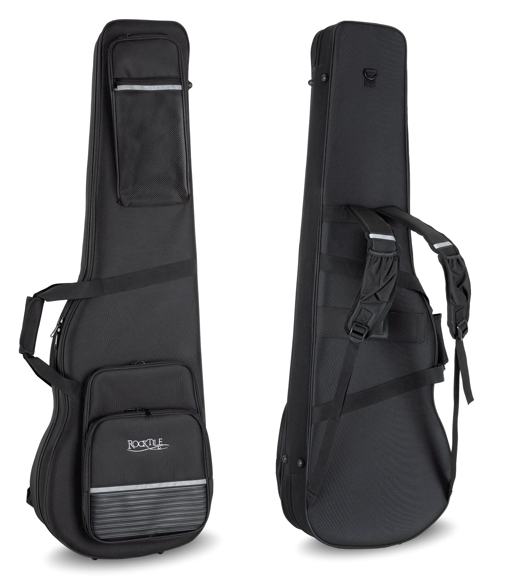 ROCKTILE Leichtkoffer für E-Bass (Lightcase für E-Bass, reiß- und wasserfestes Außengewebe, hochwertige Thermopolsterung, Innenmaße maximal (LxBxT): 120 x 35 x 7,5 cm)