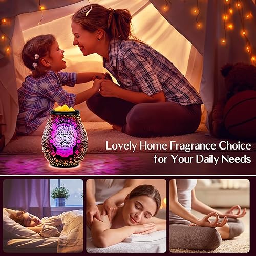 Miniatura 5 de EQUSUPRO Calentador de cera derretida, quemador de cera para cera perfumada, calentador de fragancia eléctrico para cubos de cera y tartas, diseño