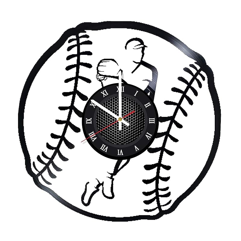 Baseball Vintage Clock Baseball Vinyl Record Clock Wall Decor Wall Art