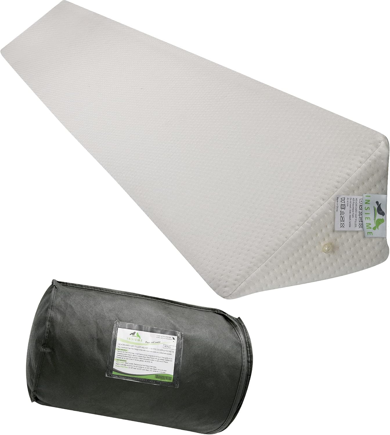 Buy Insieme Queen Size Headboard Wedge Pillow, MultiUse Bed Gap Filler