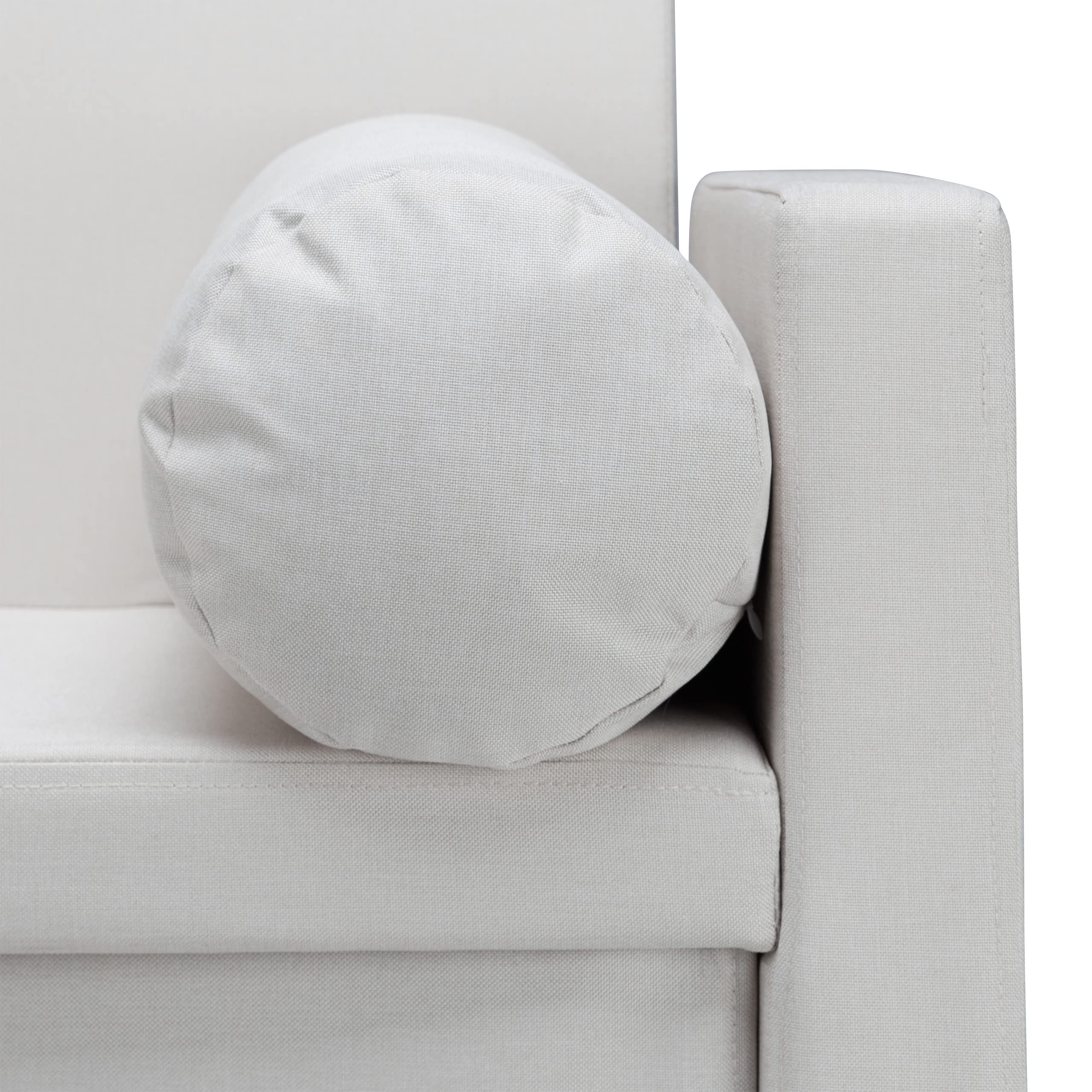 Relaxdays Baúl Almacenamiento Plegable con Respaldo, Lino, Crema, 75 x 115 x 47 cm