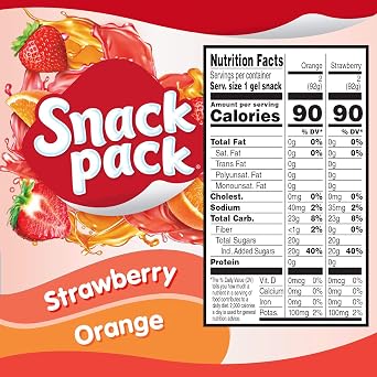 Snack Pack 4 x Strawberry & Orange Juicy Gels