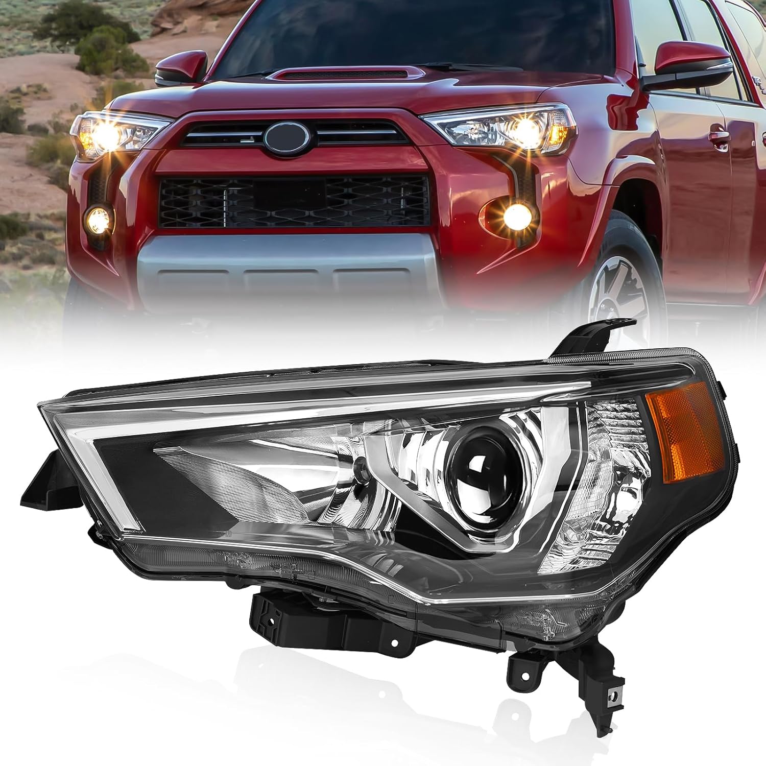 JFN Headlights Compatible with Toyota 4runner SUV 2014-2020 OE Factory Style (Driver Side(Left))