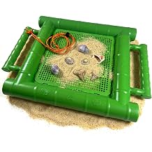 Sand Dipper Floating Treasure Sifter with Rigid Grid, Beach, Lake & River Shell and Shark Tooth Sieve