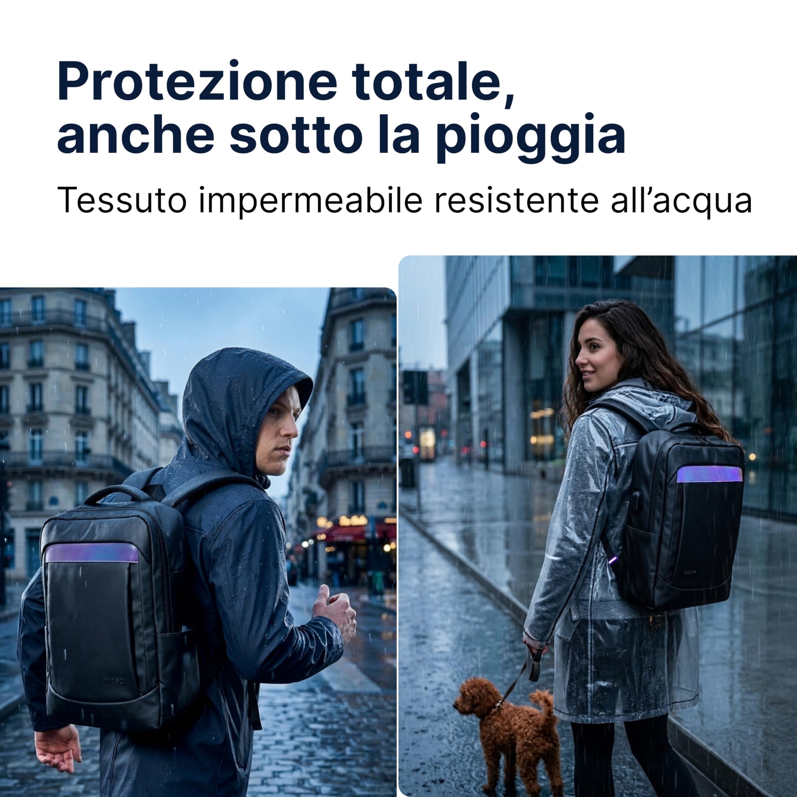MASC Zaino Elegante per PC, Zaino da Ufficio Business Capiente 29L, ideale anche come Zaino da Viaggio
