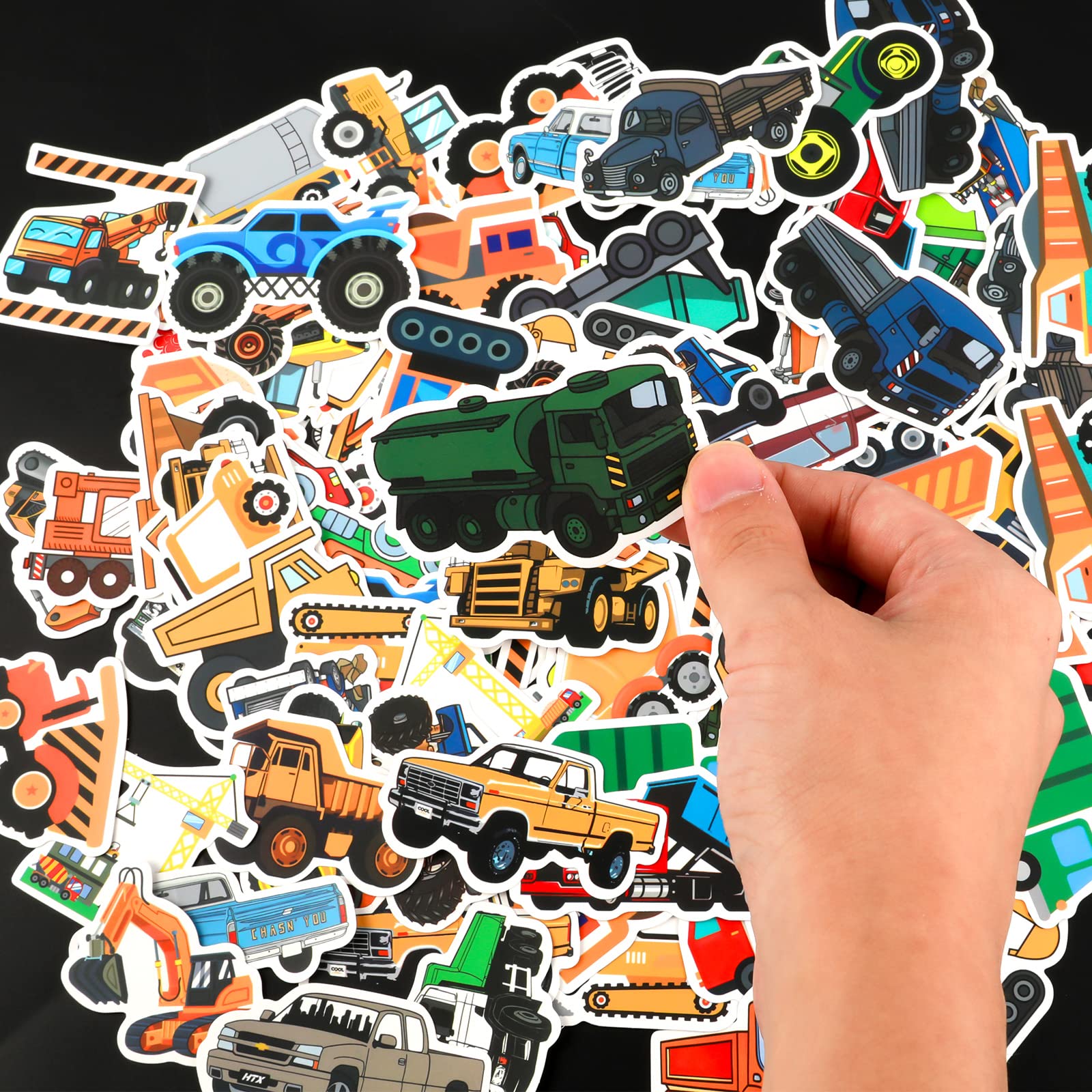 KINBOM Lot de 100 autocollants pour enfants - Autocollants gonflés pour voitures et camions KINBOM Lot de 100 autocollants pour enfants - Autocollants gonflés pour voitures et camions