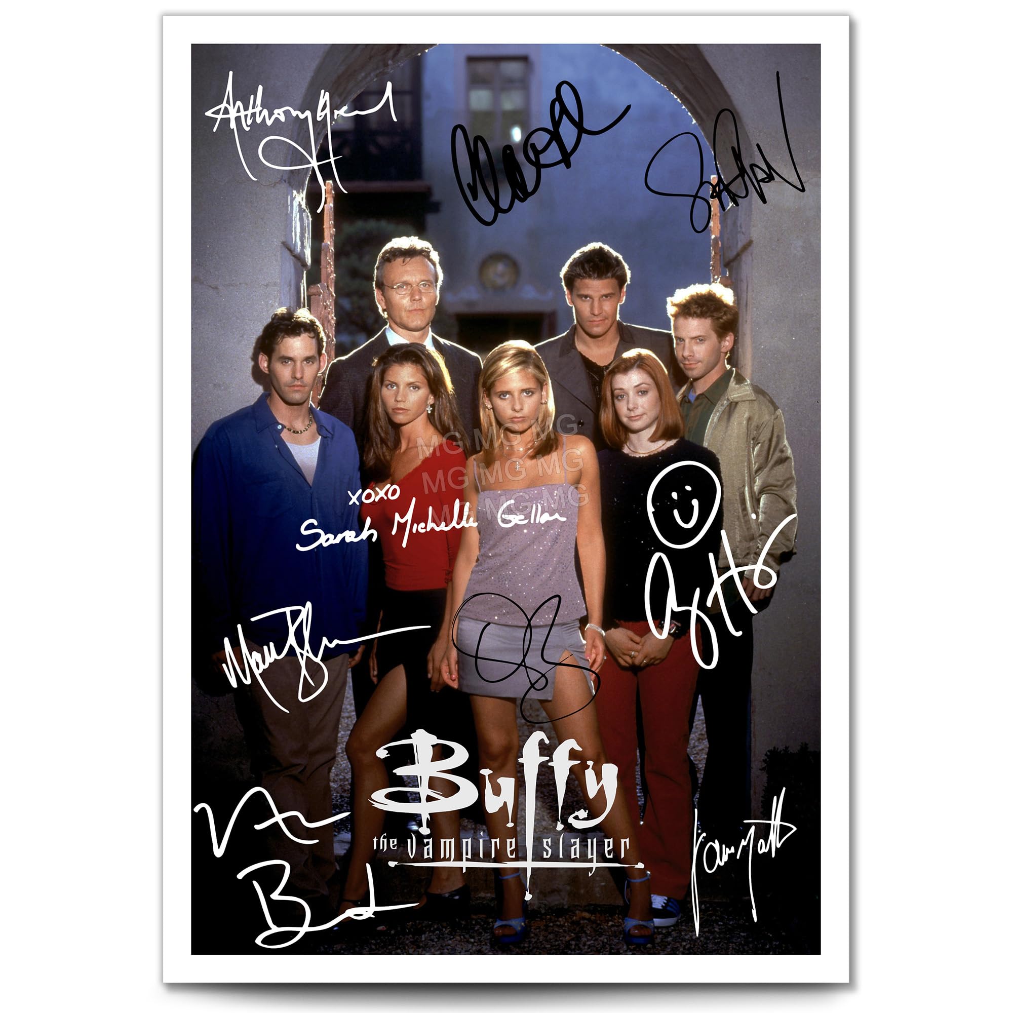 Buffy The Vampire Slayer cast signed autograph poster photo print framed memorabilia tv show series season gift (A4 poster only)