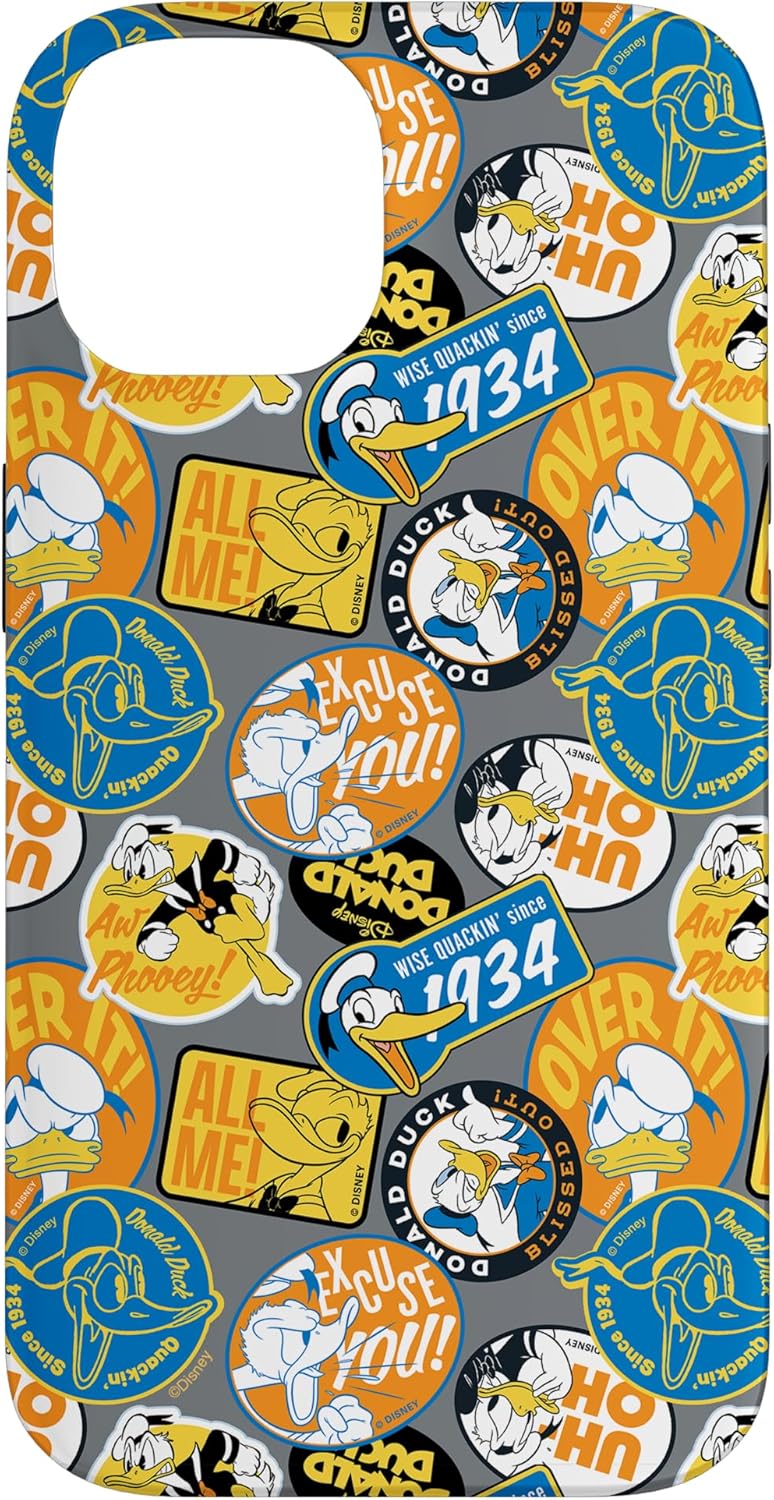 Disney Donald Duck 90th Anniversary Retro Quote Stickers Case for iPhone 17