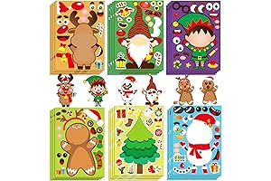 Lorvain Christmas Make a Face Stickers Activities Sticker