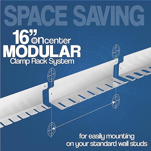 Miniatura 4 de Fulton Woodworking Tools Surtido de soportes de abrazaderas modulares con 1 estante de abrazadera F  1 barra  paralelo 1 cada estante de abrazadera