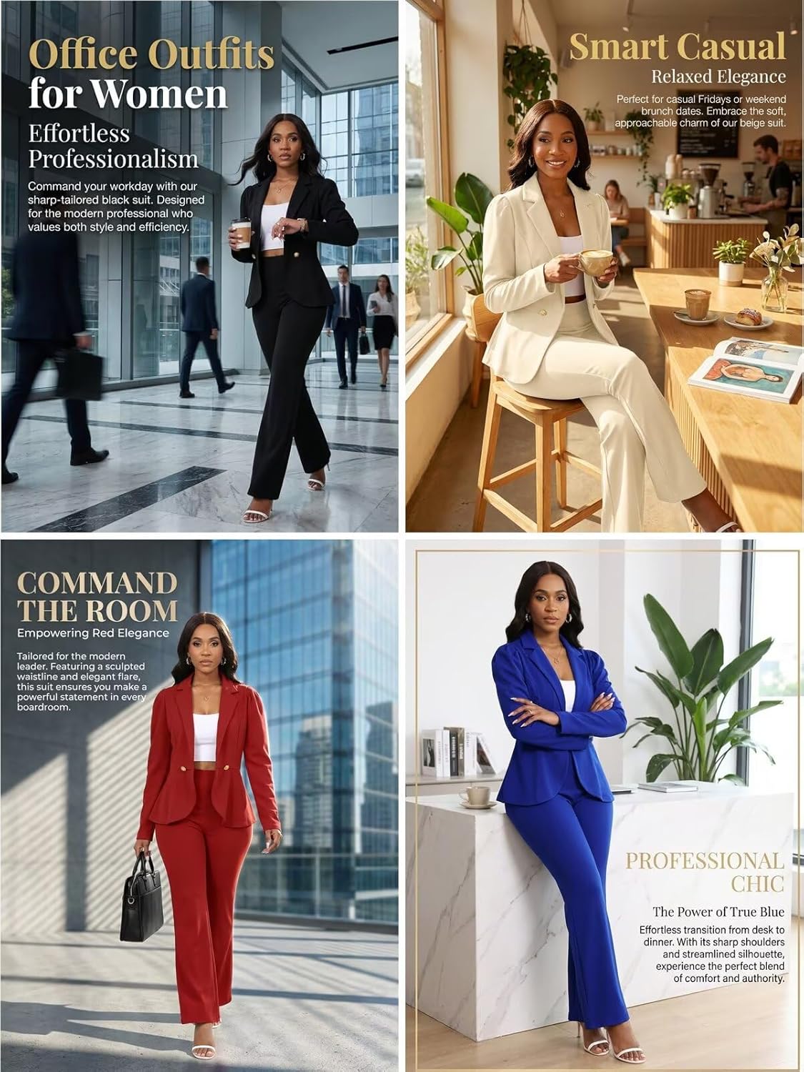 Aro Lora Pant Suits for Women Dressy 2 Piece Set Ruffle Peplum Blazer and Flare Pants Outfits for Business Office Work