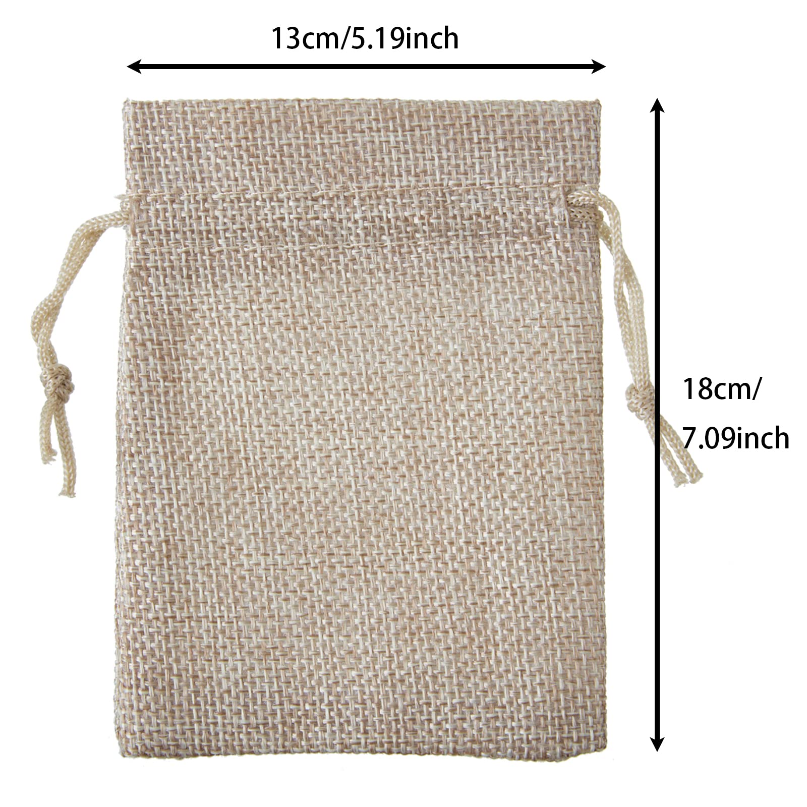 Reginary 16 borse in iuta, riutilizzabili, con manico, per regali di nozze, 30 x 19 x 14 cm, Beige, Small, classico
