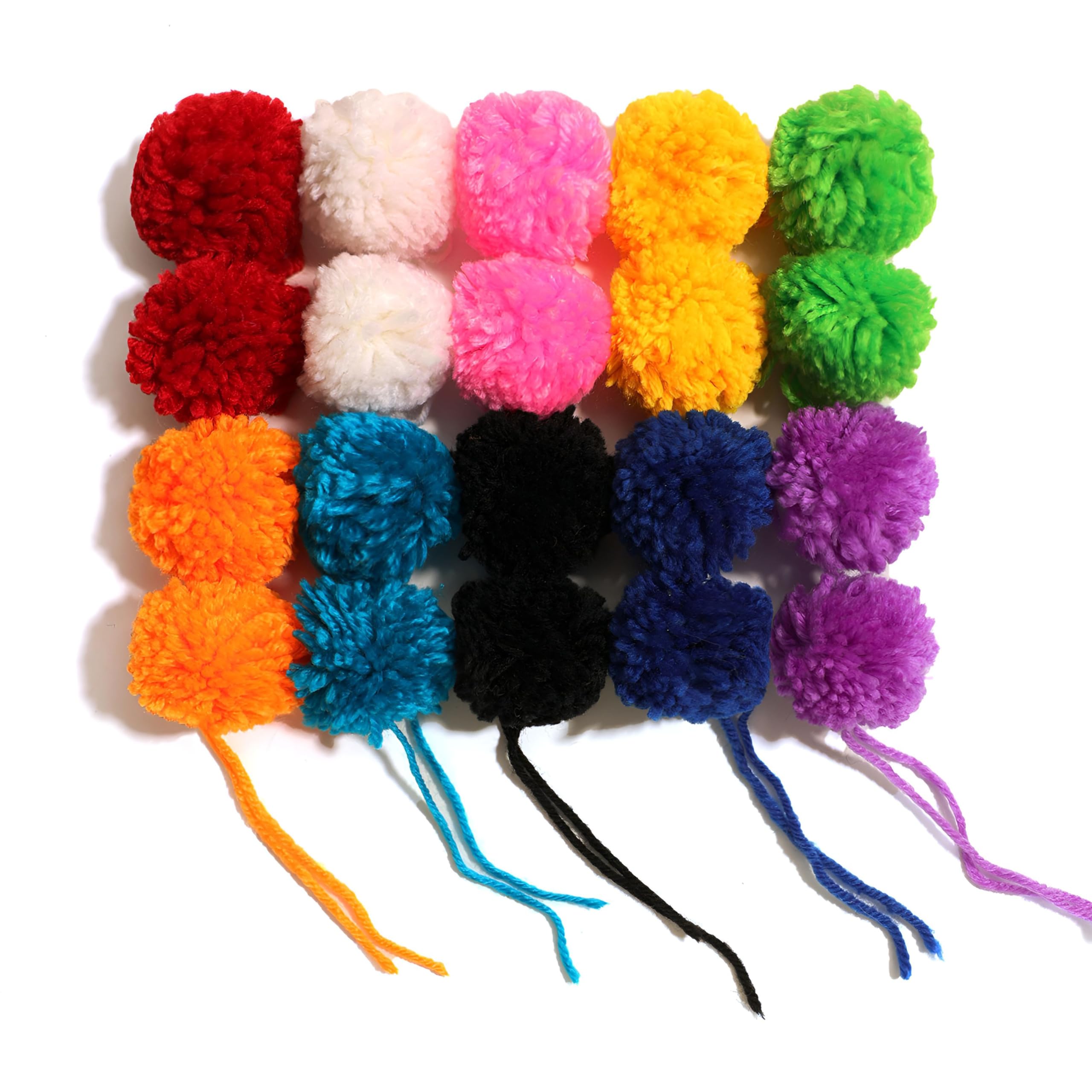 20 Pcs Large Yarn Pom Poms-2 Inch Made to Order Acrylic Yarn Balls