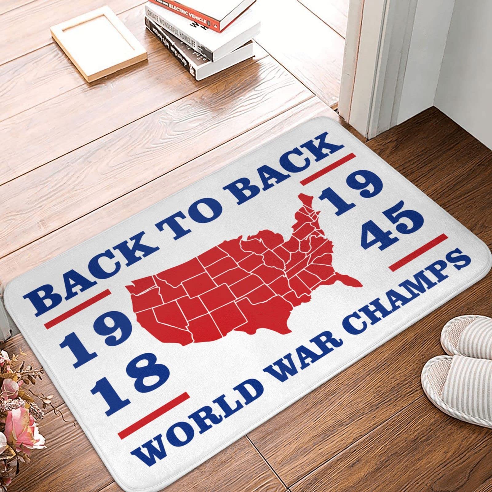 Zerbino con scritta "Knock Before Entering" World War Champs, zerbino con scritta "Thankful" e scritta in inglese "Fall Welcome" (65 x 90 cm)
