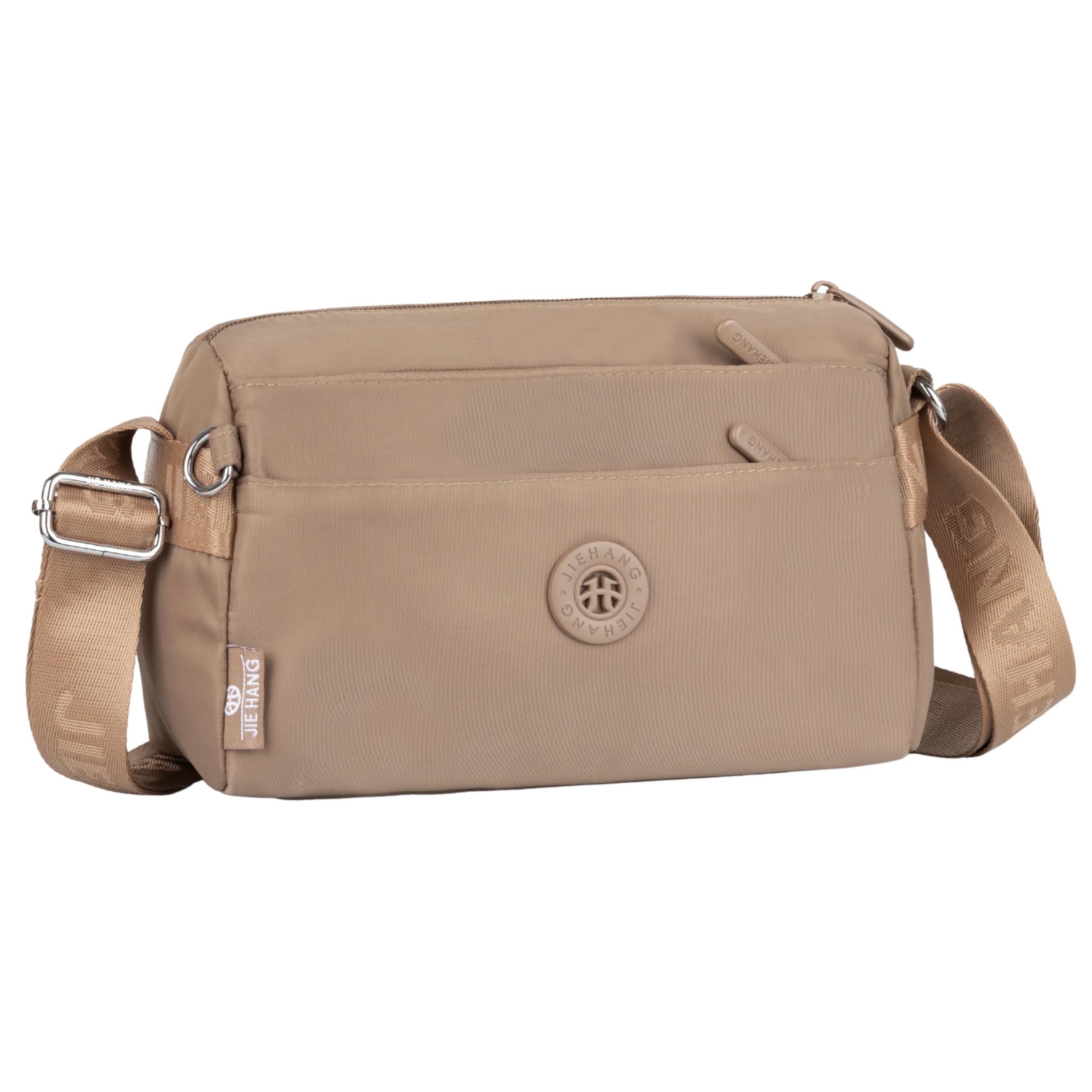 Women's Crossbody Sling Bag, Water-Resistant Nylon Shoulder Handbag with Multiple Zipper Compartments, Lightweight Travel Purse, Shopping, Adjustable Strap Messenger Bag-image-21