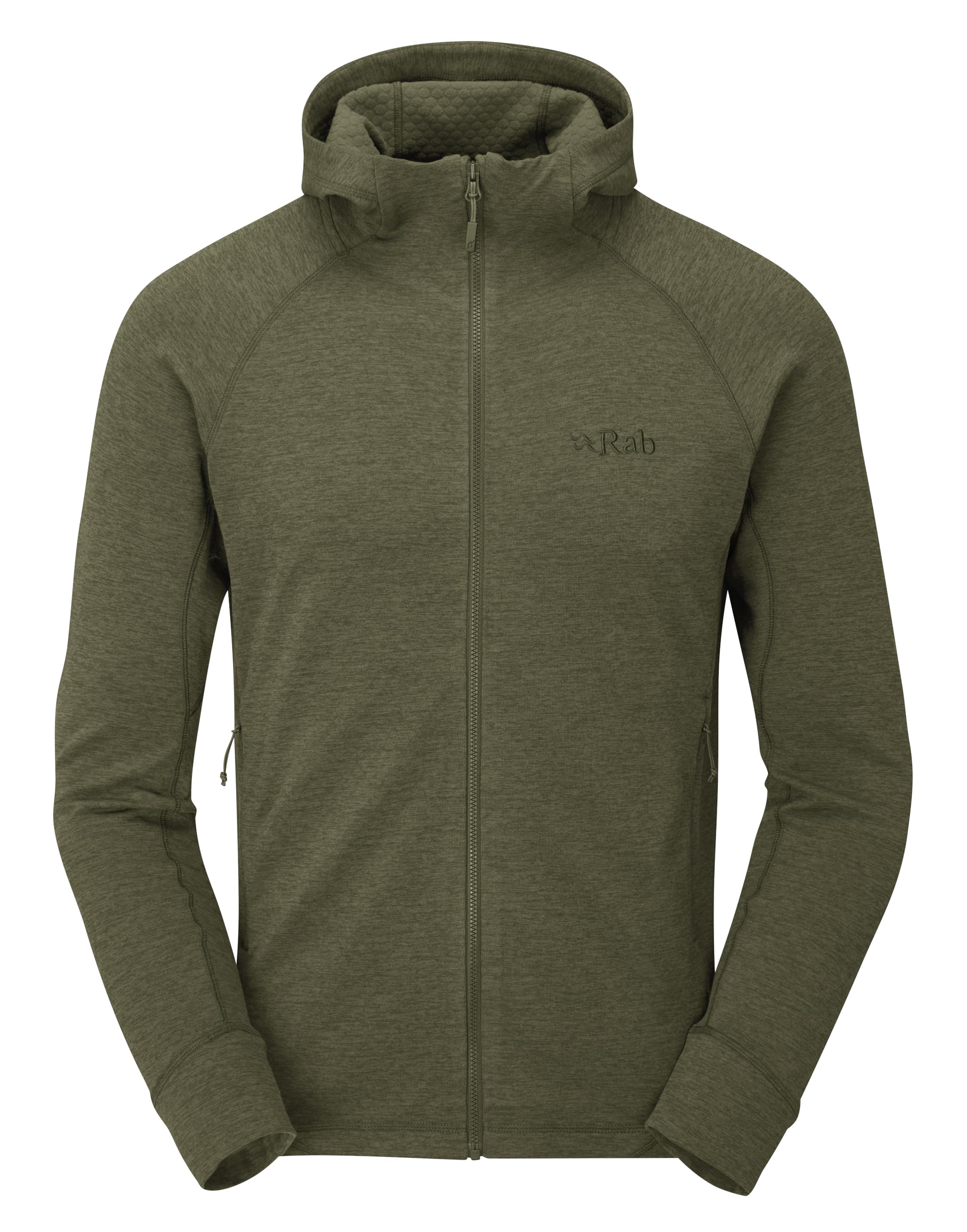 Rab Men's Nexus Hoody - Full-Zip Lightweight Fleece Jacket for Trekking & Climbing - Olive (Olive) - Small