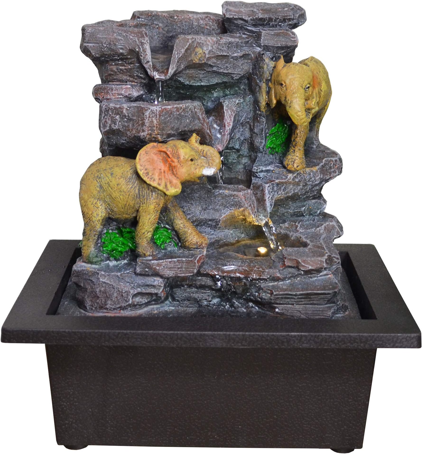 Elephant On Stone Water Fountain With Light Perfect Indoor Water Feature