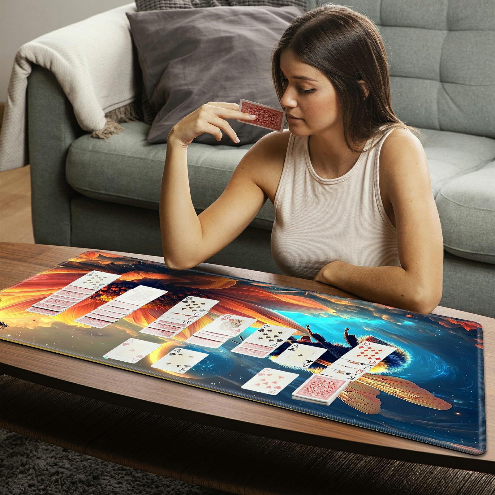Amazon.co.jp: MTG用プレイマット、ステッチエッジ付きTCGカードプレイ