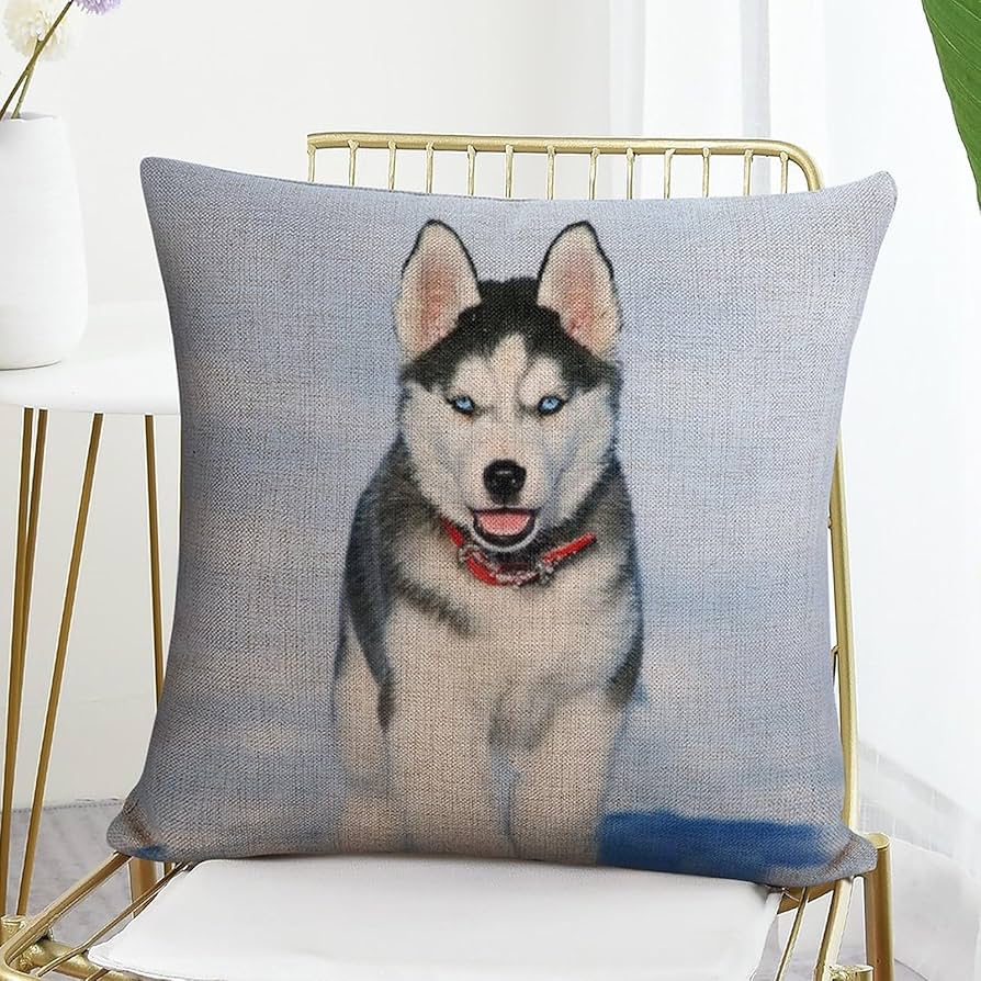 Needlepointシベリアンハスキー　クッションカバー Needlepointシベリアンハスキークッションカバー