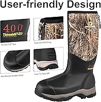 Vista 2 de D DRYCODE Hunting Boots for Men and Women, Waterproof Rubber Boots, Durable Anti Slip Outdoor Rain Boots Size 5-14