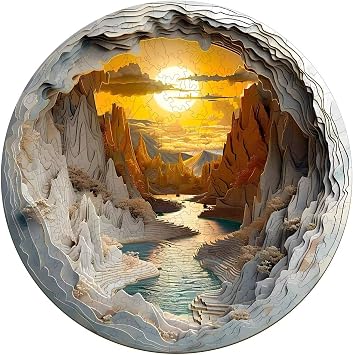 Wooden Puzzles for Adults, 3D Vision Inside Wooden Puzzles 500 Pieces, Unique Animal Shaped Wood Challenging Jigsaw Puzzles Gifts for Adults, 13.4x13.3in