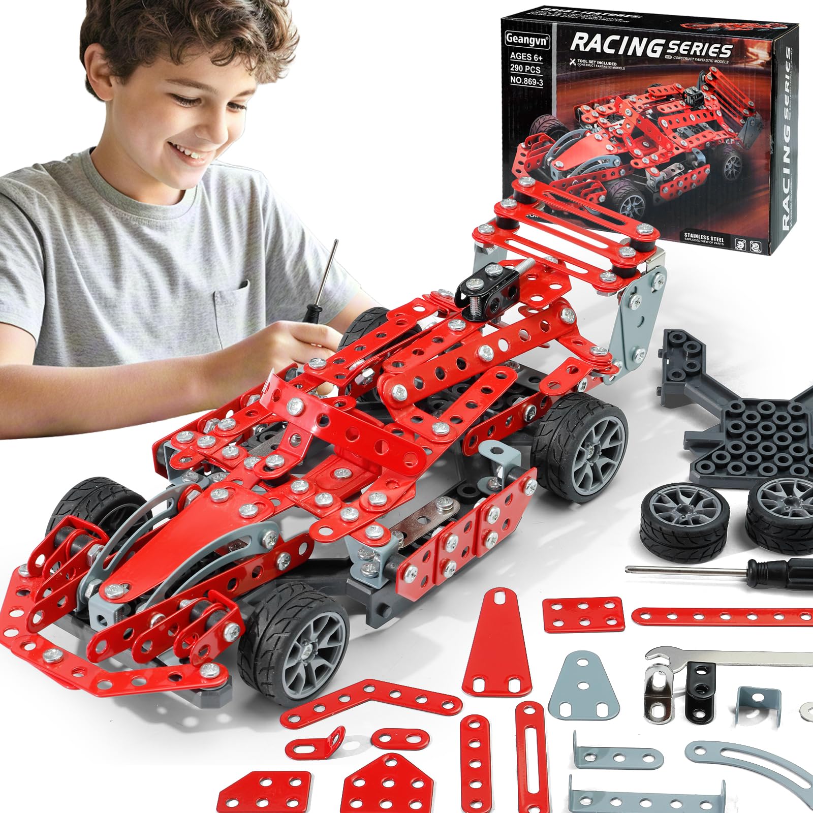 Amazon.com: Geangvn Metal Model Car Kits - 290 Pcs Erector Set for