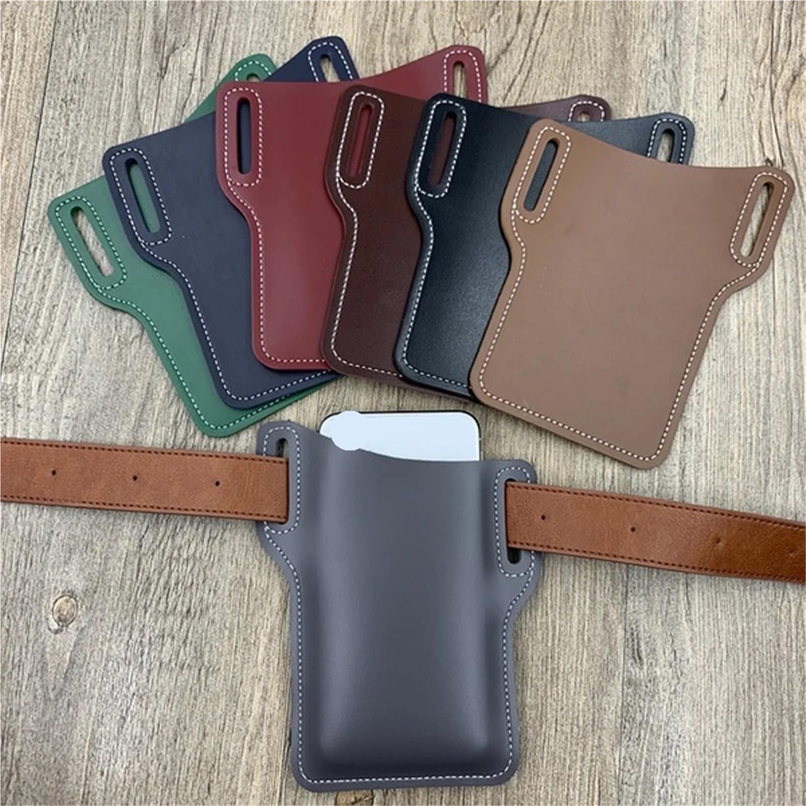 Phone Accessories Case Cover Belt Clip Holster Pouch Purse Vintage Pack Mobile Bag Mini Bags Waist per Escursionismo, Campeggio(Red)
