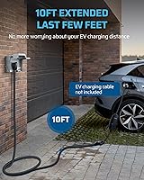 Vista 8 de DEWENWILS Cable de extensión EV RV de 50 amperios, 10 pies, NEMA 14-50P a 14-50R 6/3+8/1 cable de cobre, cable de alimentación EV resistente