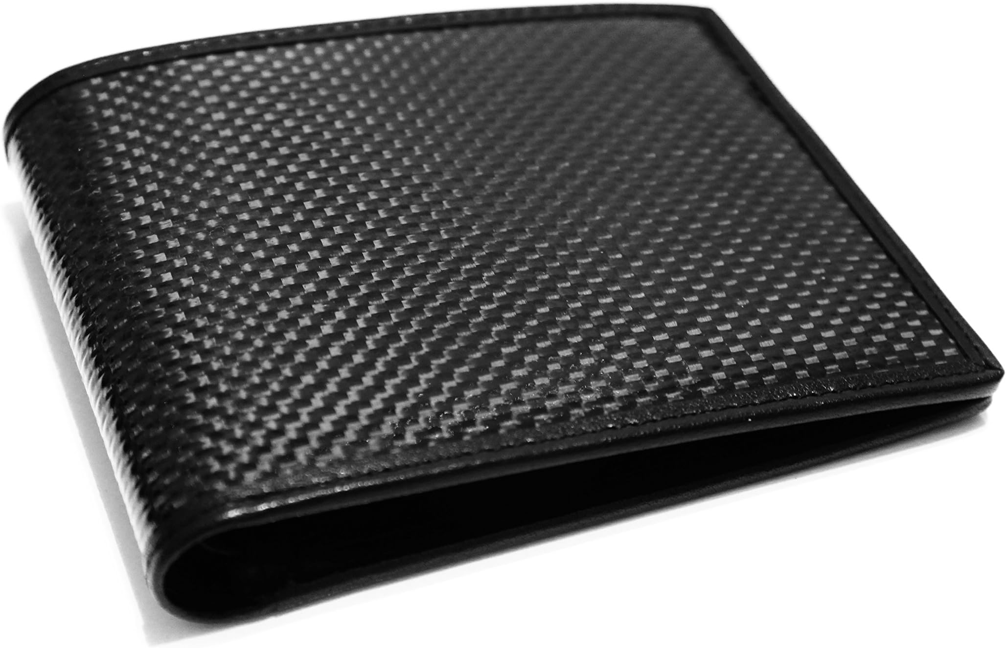 Carbon Fiber Leather RFID Blocking Wallet for Men by FIBORe | BiFold, RFID Blocking Carbon Fiber Leather Wallet