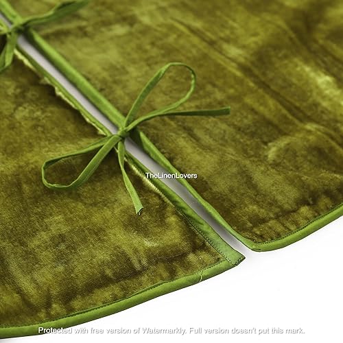 Miniatura 7 de Falda de árbol de Navidad, falda de árbol de terciopelo de 48 pulgadas, tapete de árbol de Navidad bohemio para decoración de casa de campo, falda