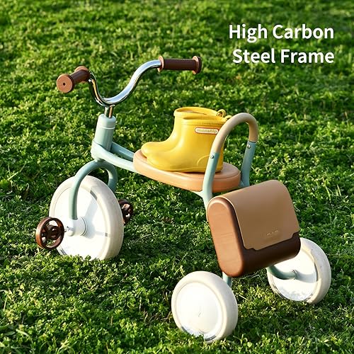 Miniatura 5 de Kidpop Mate - Triciclo para niños de 2.5 a 4 años, regalo de primer cumpleaños, bicicleta de juguete con agarres de manillar y almacenamiento para