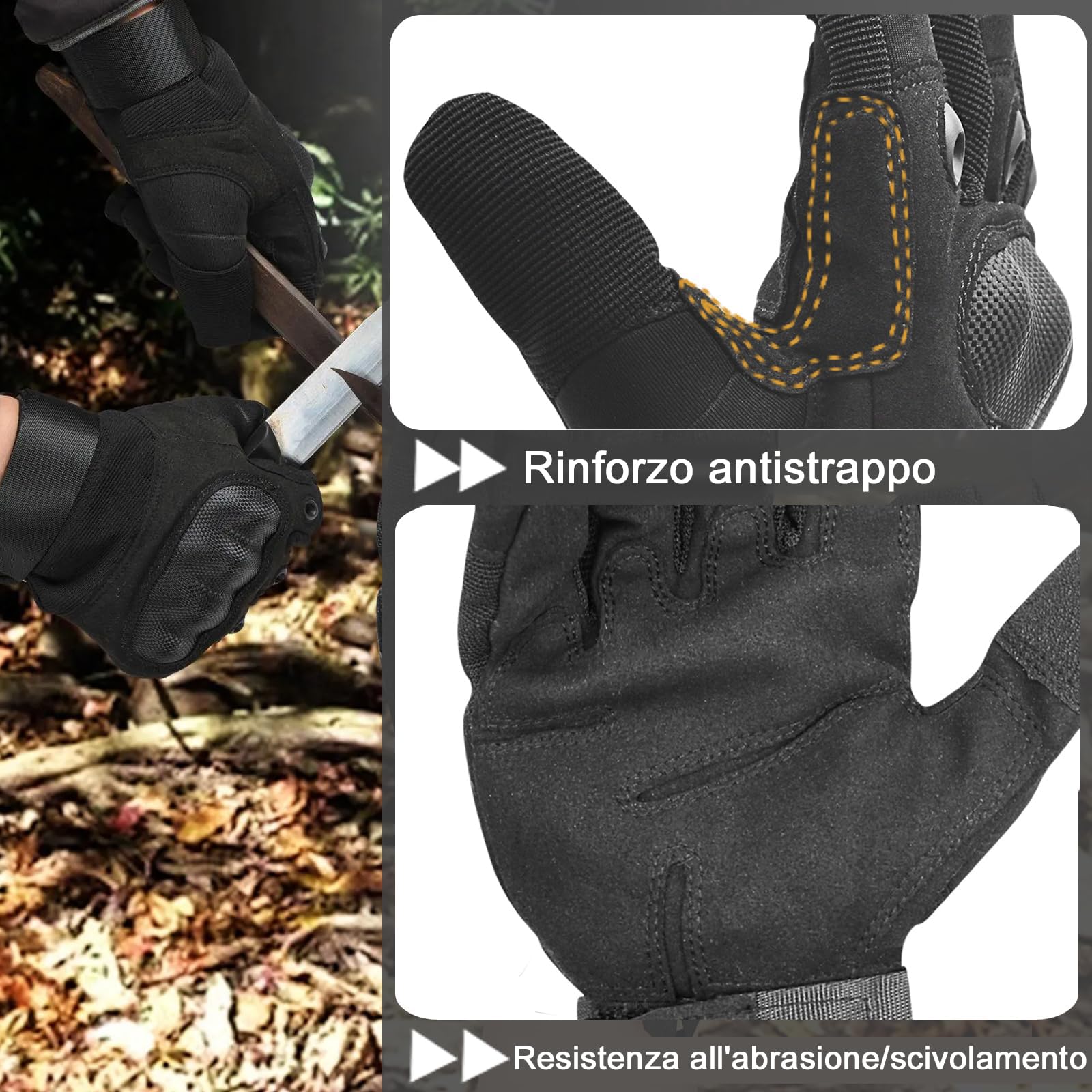 Guanti Moto Uomo Estivi,Guanti per scooter Touch screen e nocche rinforzate guanti per Corse in Motocicletta ATV BMX MTB Bicicletta Arrampicata Escursioni Ciclismo e Altri Sport All'aperto