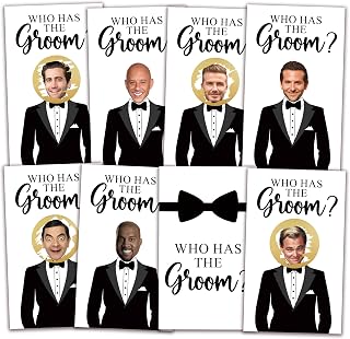 Who Has The Groom Bridal Shower Scratch Off Cards, 41Pcs Funny Wedding Shower Scratch Off Cards, Party, Bride Party Supplies Decorations, 3.5"x 2.1"