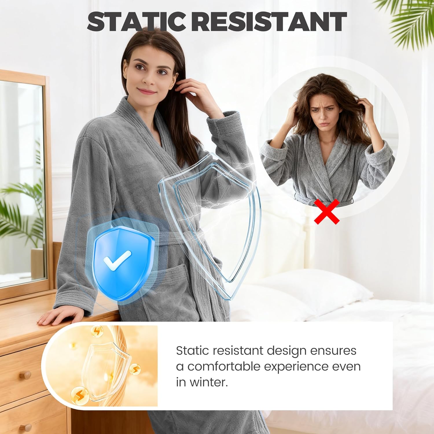 Towel Robe for Women – Soft Absorbent Kimono Bathrobe, Quick-Dry Spa Shower & Hotel Use - Image 3