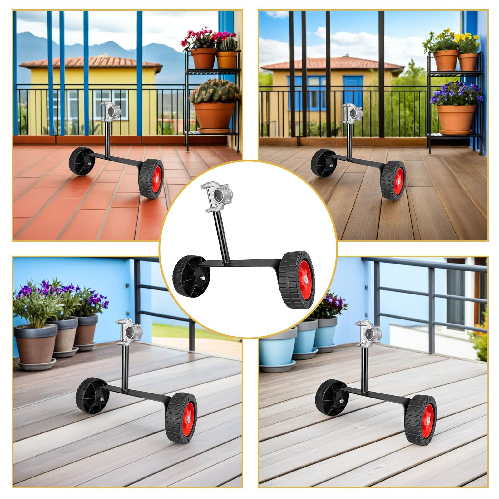 BESTonZON Rueda de Soporte para Cortacésped Accesorios para Cortacésped de Rueda de Repuesto para Desbrozadora para Trabajos de Jardinería