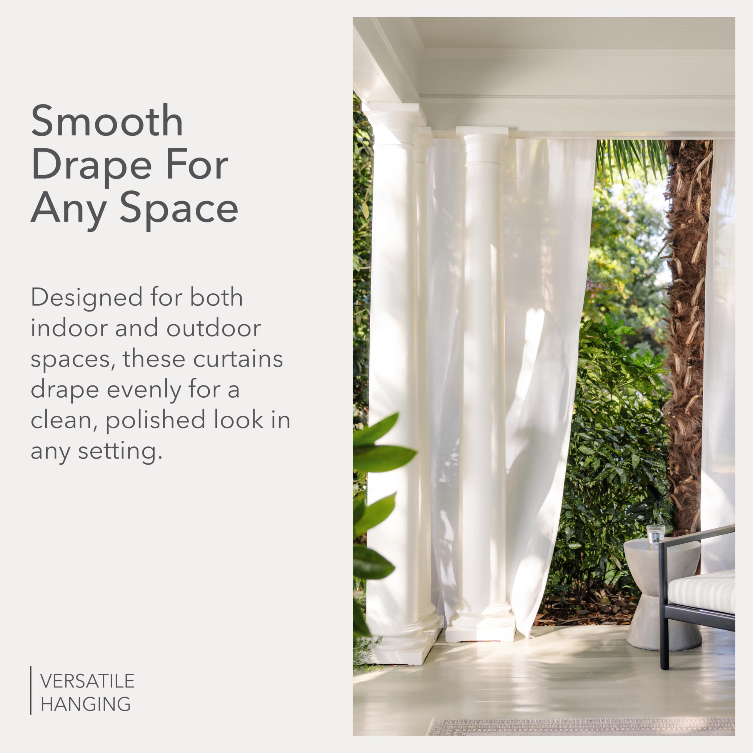 Amazon.com: Sunbrella Lina Indoor/Outdoor Curtain | Natural