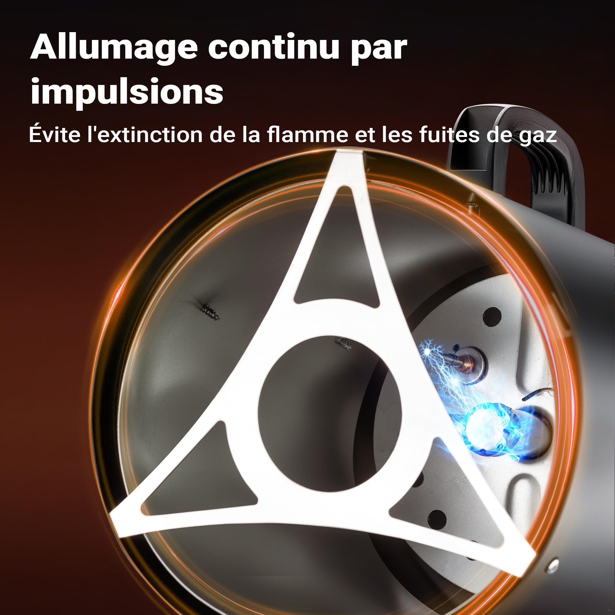 Wiltec Générateur de chaleur – Puissance calorifique 15 kW, moteur 30 W – Débit d’air 320 m³/h – Fonctionnement sur gaz GPL – avec régulateur et tuyau – Canon air chaud