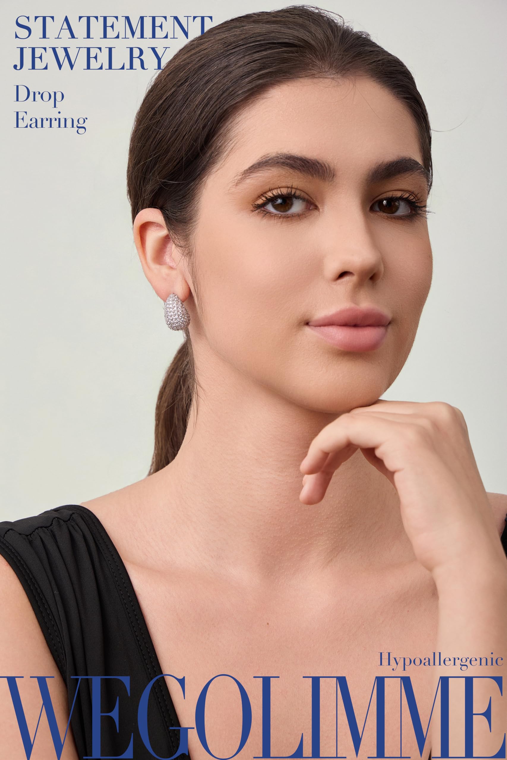 WEGOLIMME Orecchini a Goccia Argento 925 Oro Donna Punto Luce a Bottone Piercing Orecchio Anallergici Gioielli Idee Regalo Donna Compleanno Mamma Fidanzata Migliore Amica Sposa Anniversario Matrimonio