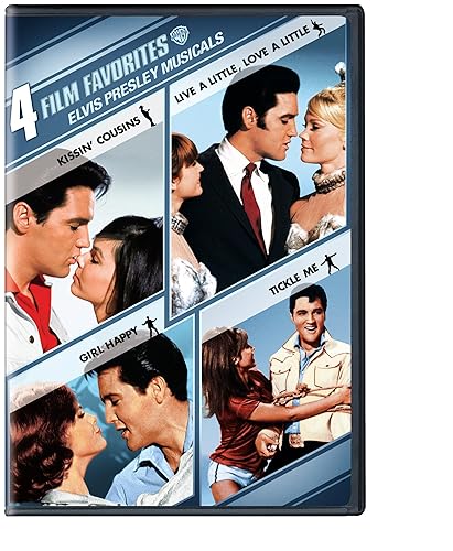 4 Film Favorites Elvis Presley Musicals Girl Happy Kissin Cousins Live a Little Love a Little Tickle Me