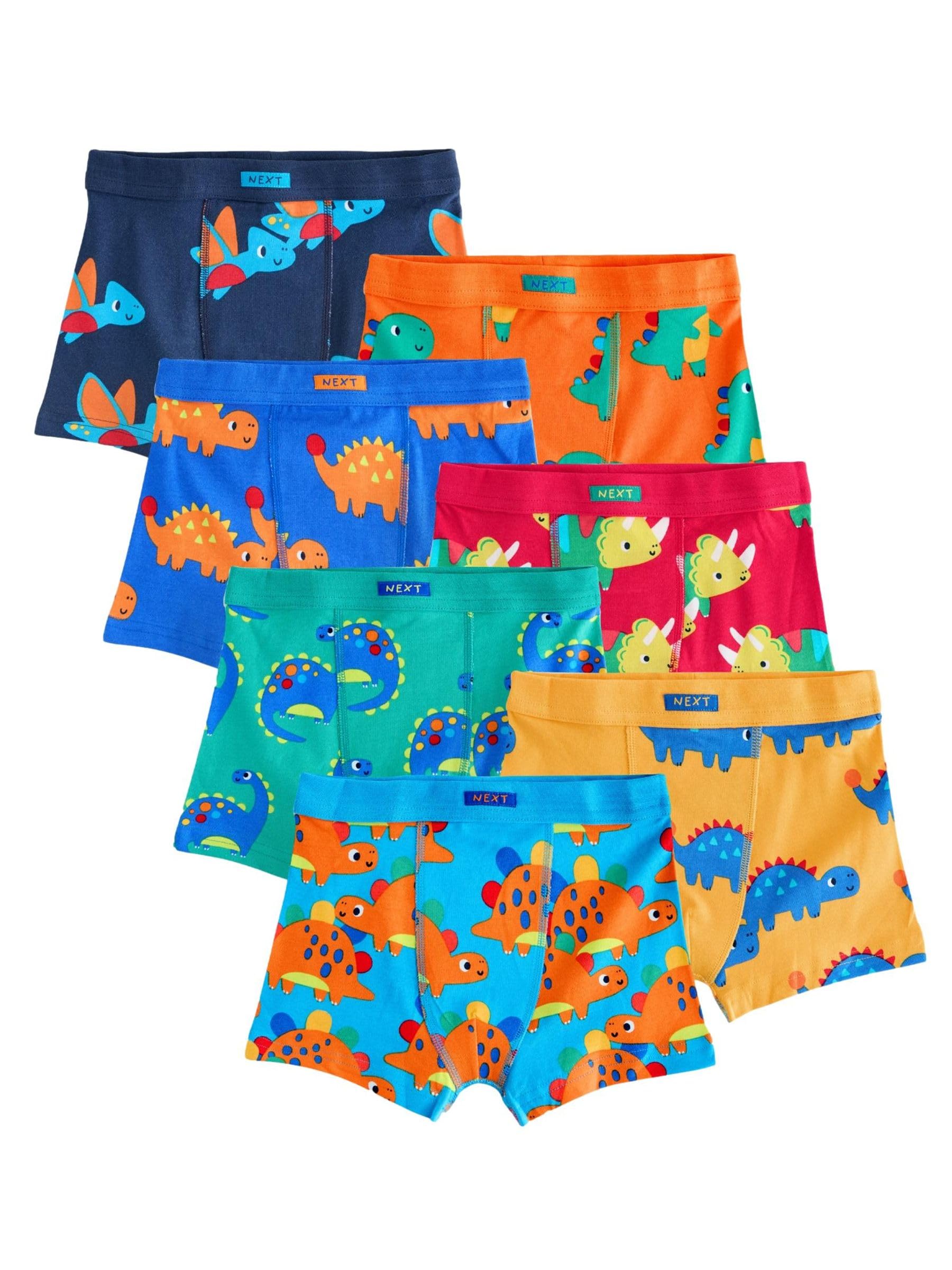 NEXT Garçon Boxer Doux à Taille Contrastante, Lot de 7