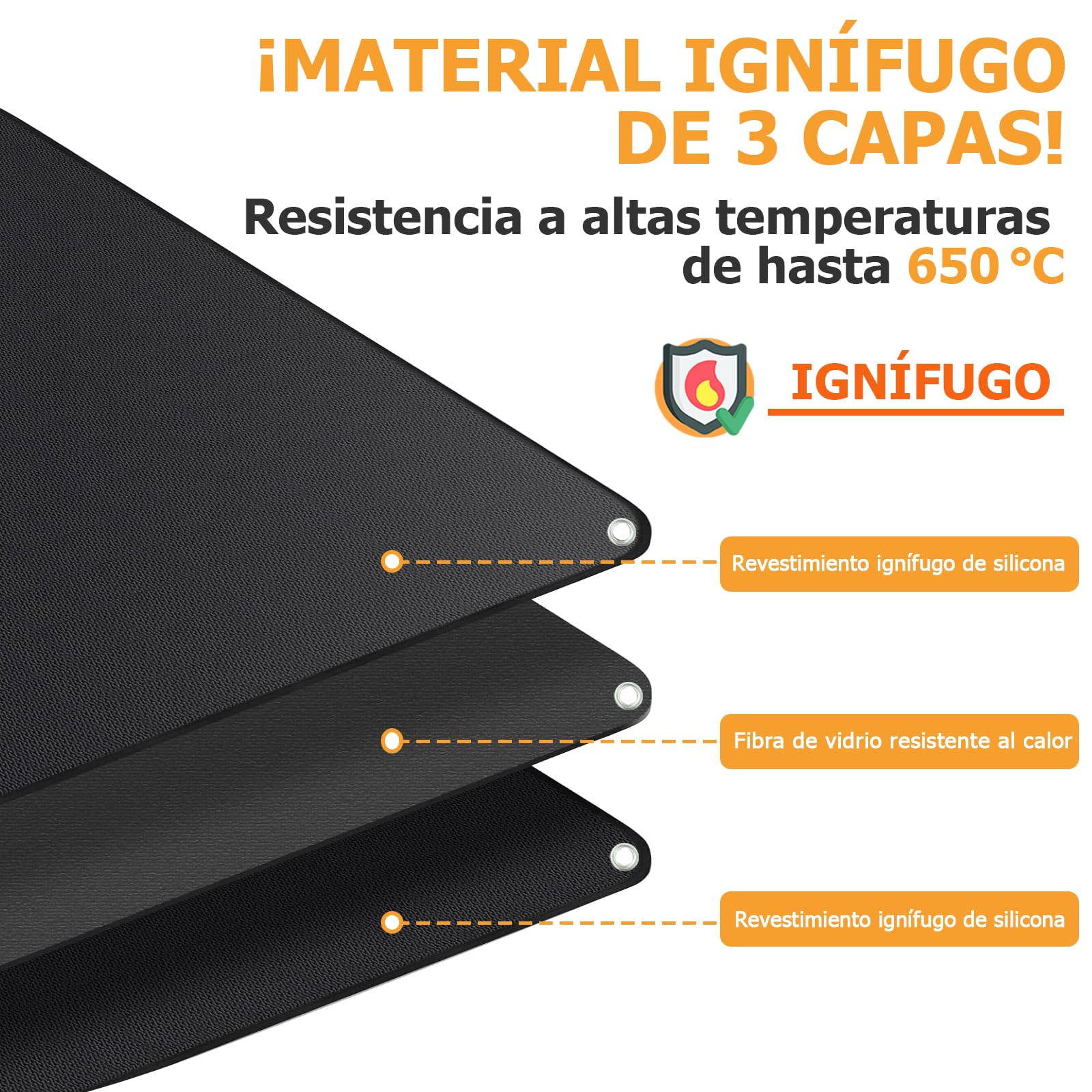 Alfombra Ignifuga para Chimenea, Alfombra Chimenea Ignifuga, Protector Suelo Chimenea, Alfombra de Fibra de Vidrio recubierta de Silicona, Alfombra Ignífuga para Chimenea y Estufa (100 * 180CM)