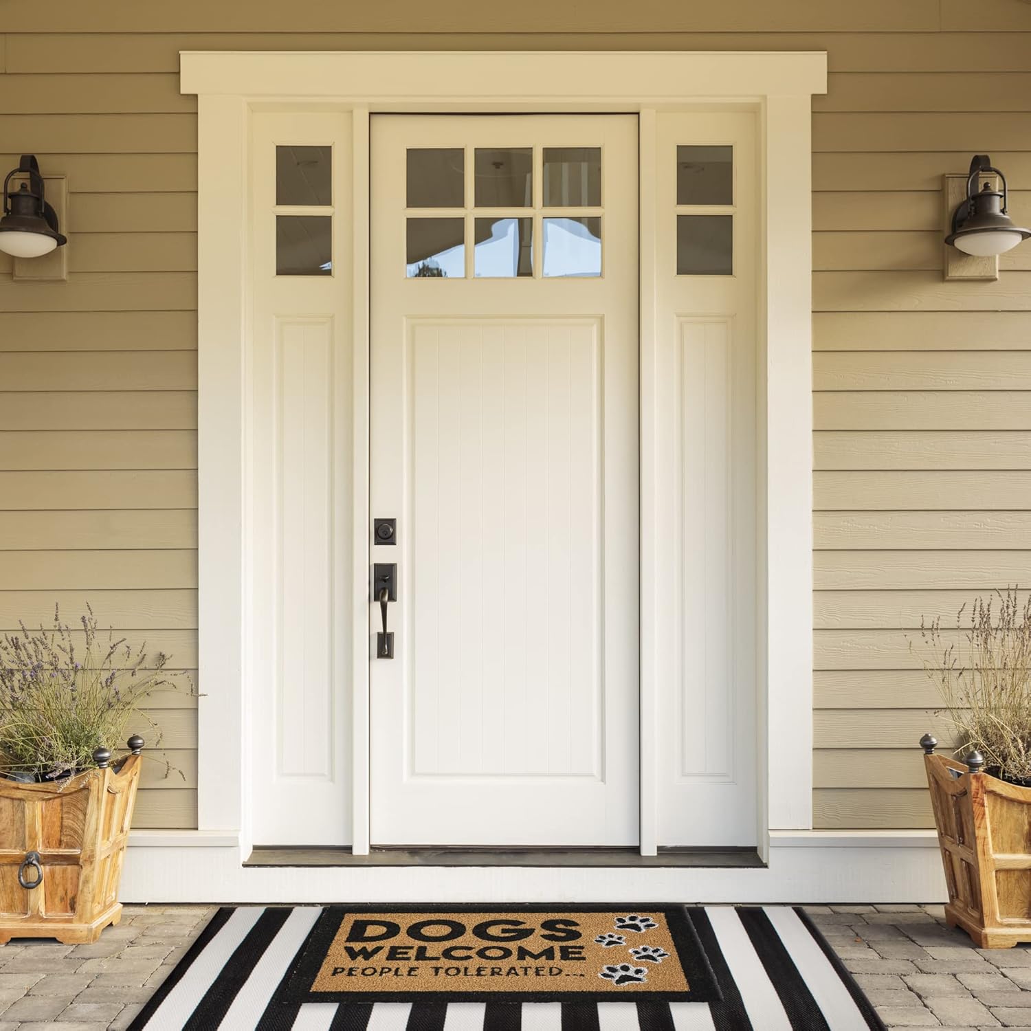 DII Pet Print Collection Natural Coir Doormat, 17x29, People Tolerated