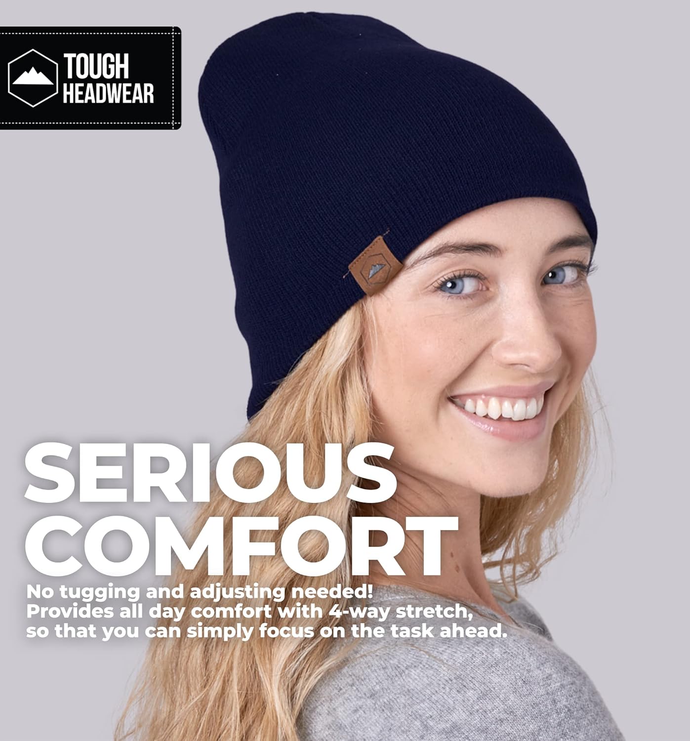 Tough Headwear Daily Knit Beanie Hat - Warmth Beanie for Women - Stretch Fit Mens Winter Hat - Durable Acrylic Winter Caps - Image 6