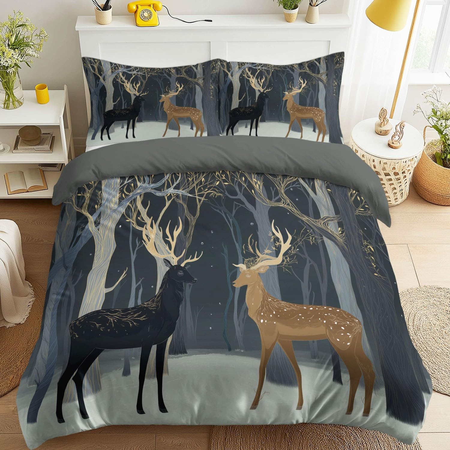 Housse de couette forêt fantasy pour transformer la chambre des ados en refuge