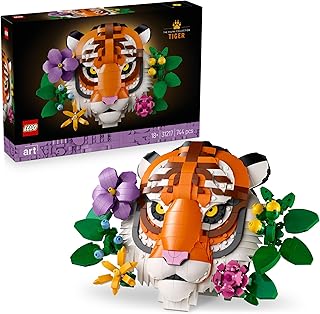 Comprar LEGO Art Colección Fauna: Tigre - Maqueta 3D para Adultos con Decoración Floral de Botanical - Decoración para el Hogar y Oficina - Cuadro de Tigre - Regalo para Mujeres y Hombres 31217